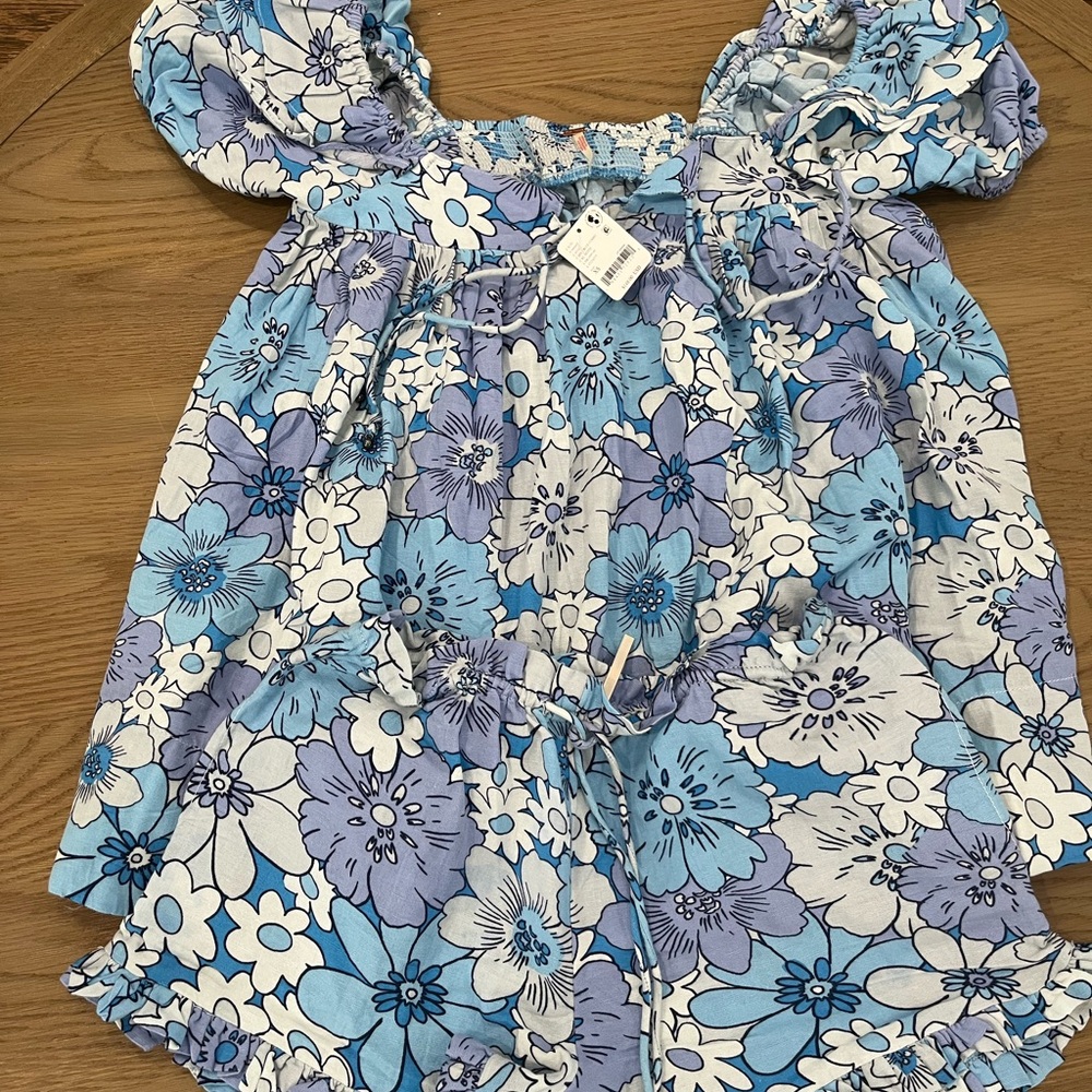 Free People Maggie Mae Floral Retro Pattern